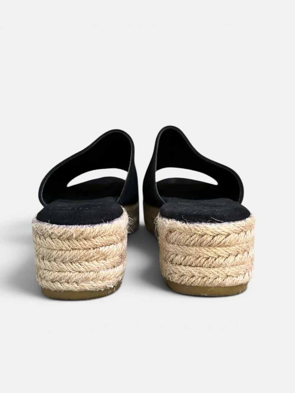 Nalho Espadrille Mule Yoga Mat Slide Sandal in Black Size 8